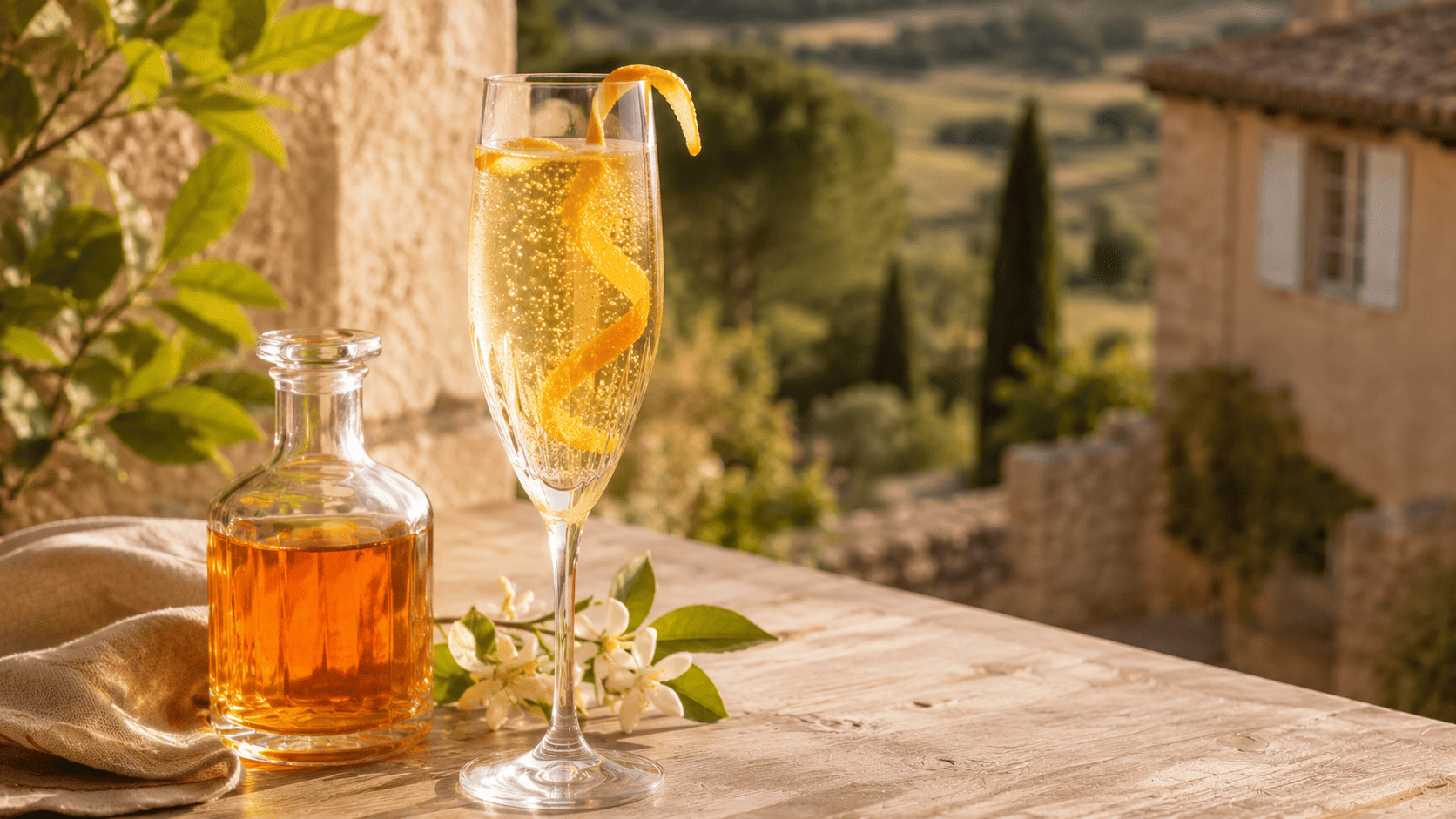 Cocktail Clairette de Die Cointreau dans une flûte